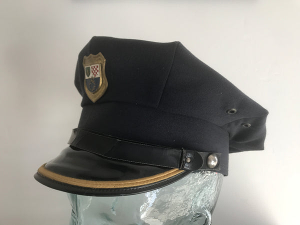 RARE OBSOLETE BOSNIA HERZEGOVINA FEDERATION UNIFORM CAP WITH BADGE