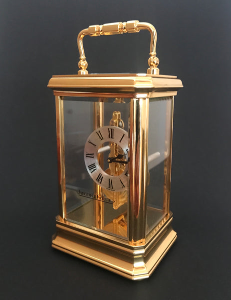 JAEGER-LECOULTRE CARRIAGE CLOCK MODEL 3215003 8-DAY BAGUETTE MOVEMENT