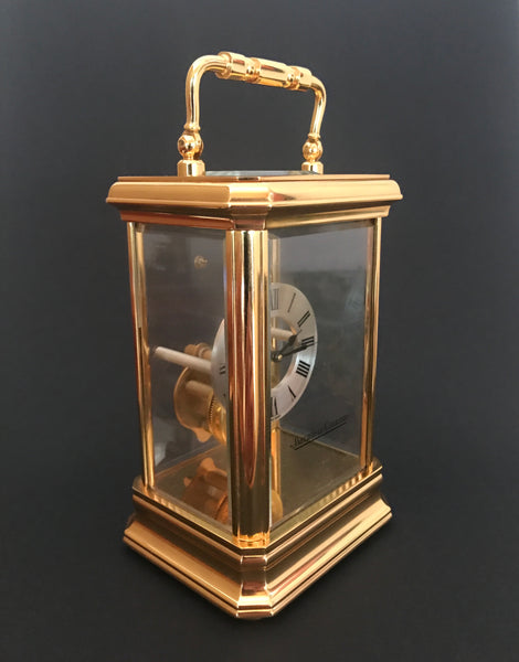 JAEGER-LECOULTRE CARRIAGE CLOCK MODEL 3215003 8-DAY BAGUETTE MOVEMENT