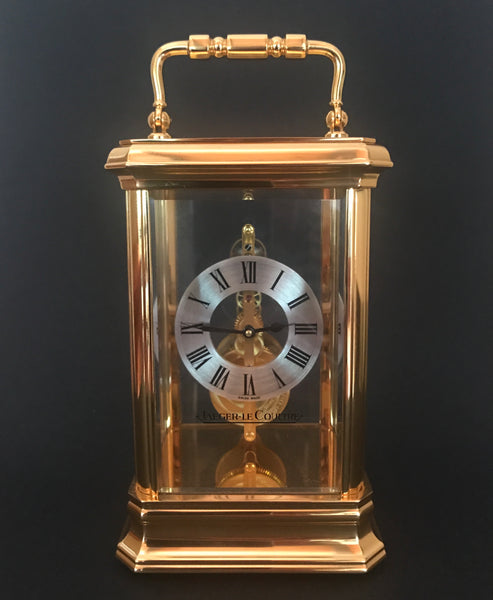 JAEGER-LECOULTRE CARRIAGE CLOCK MODEL 3215003 8-DAY BAGUETTE MOVEMENT