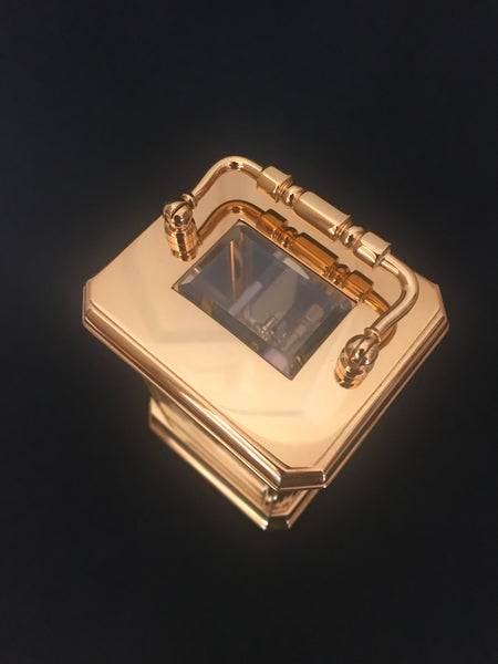 JAEGER-LECOULTRE CARRIAGE CLOCK MODEL 3215003 8-DAY BAGUETTE MOVEMENT