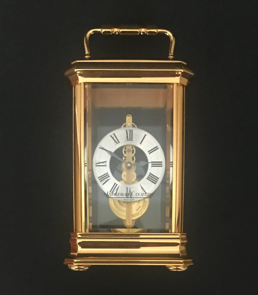 JAEGER-LECOULTRE CARRIAGE CLOCK MODEL 3215003 8-DAY BAGUETTE MOVEMENT