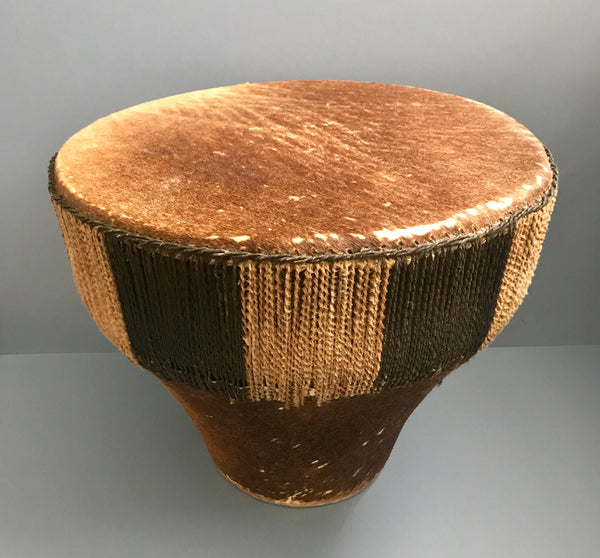 RARE LARGE UGANDAN BAGANDA HIDE NGOMA TRIBAL AFRICAN DRUM - arustocracy