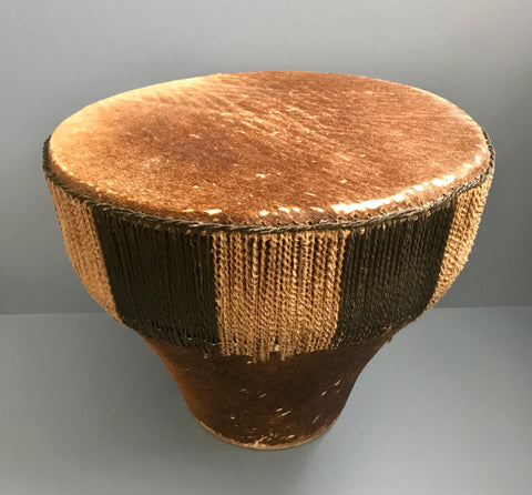 RARE LARGE UGANDAN BAGANDA HIDE NGOMA TRIBAL AFRICAN DRUM - arustocracy