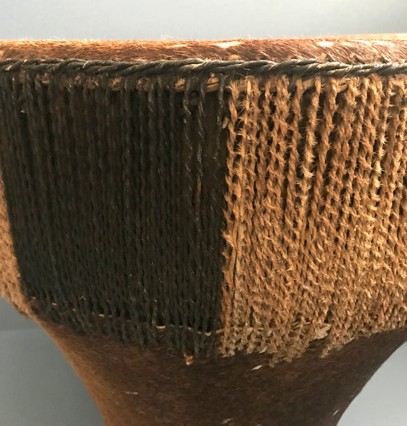 RARE LARGE UGANDAN BAGANDA HIDE NGOMA TRIBAL AFRICAN DRUM - arustocracy