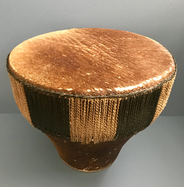 RARE LARGE UGANDAN BAGANDA HIDE NGOMA TRIBAL AFRICAN DRUM - arustocracy
