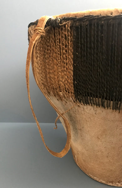 RARE LARGE UGANDAN BAGANDA HIDE NGOMA TRIBAL AFRICAN DRUM - arustocracy