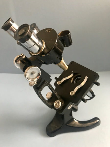 ANTIQUE BECK LONDON BINOMAX STEREO / BINOCULAR MICROSCOPE C. 1929 - arustocracy