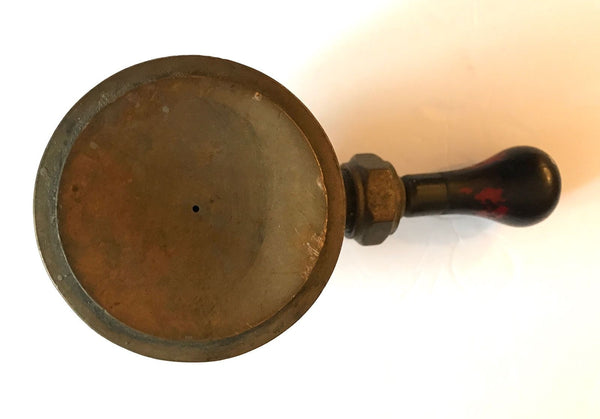 ANTIQUE BRASS OILER LUBRICATOR HIT MISS PRIMER STEAM VALVE WOOD KNOB - arustocracy