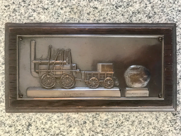 Stockton and Darlington (England) Railway (S&DR) Plaque Brass Oak C. 1915 - arustocracy