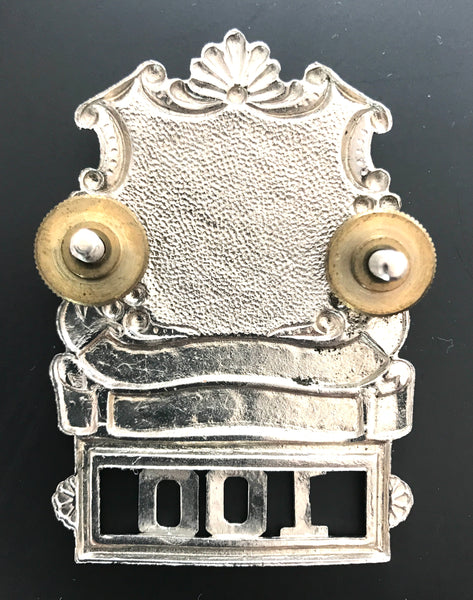 GARY INDIANA ENAMEL POLICE OFFICER CAP BADGE