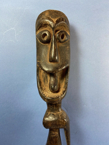 AFRICAN LOBI FETISH WOOD STATUE DOLL BURKINA FASO MALE ONE ARM AMPUTEE