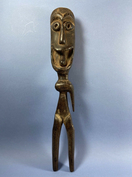AFRICAN LOBI FETISH WOOD STATUE DOLL BURKINA FASO MALE ONE ARM AMPUTEE