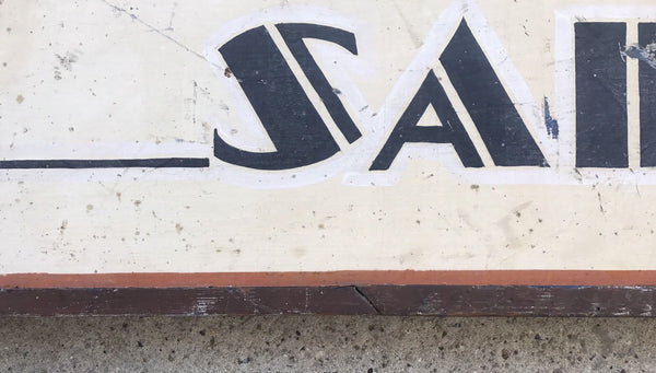 VINTAGE 1930s LARGE BEAUTY SALON TRADE SIGN HAND PAINTED WOOD 2-SIDED - arustocracy