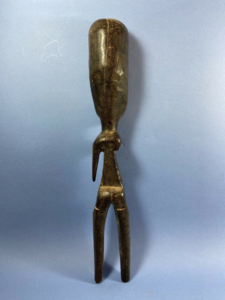 AFRICAN LOBI FETISH WOOD STATUE DOLL BURKINA FASO MALE ONE ARM AMPUTEE