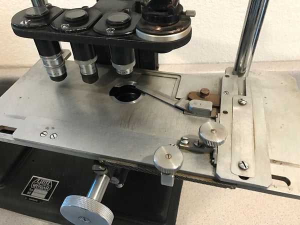 Fine Vintage German Leitz Wetzlar XI C Carbon Arc Projection Microscope - Museum Piece - arustocracy